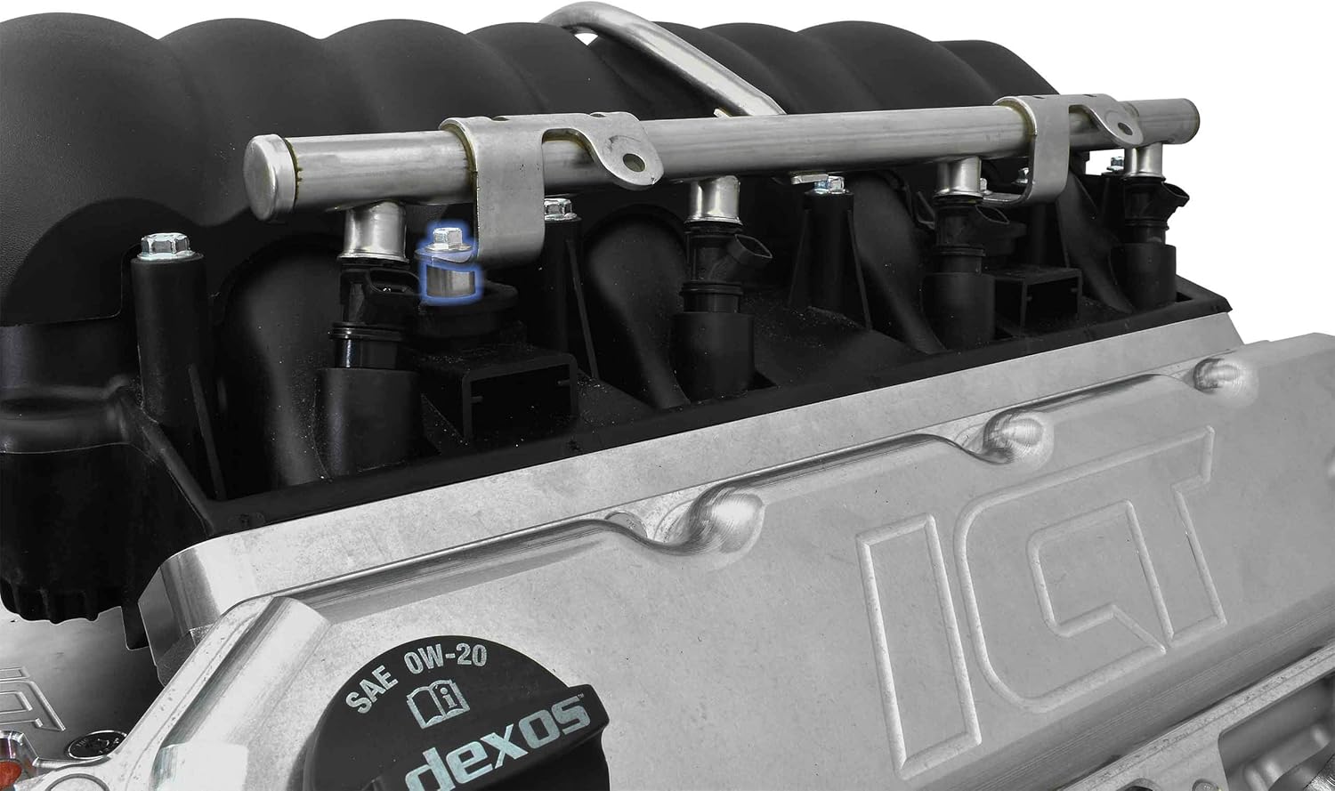 ICT Billet LS Fuel Rail Spacer Kit for LS Truck Mini Delphi Injectors on LS3 Car Intake Compatible with LS Truck Mini Delphi injectors to LS3 Intake Manifold/Fuel Rail 551307-037