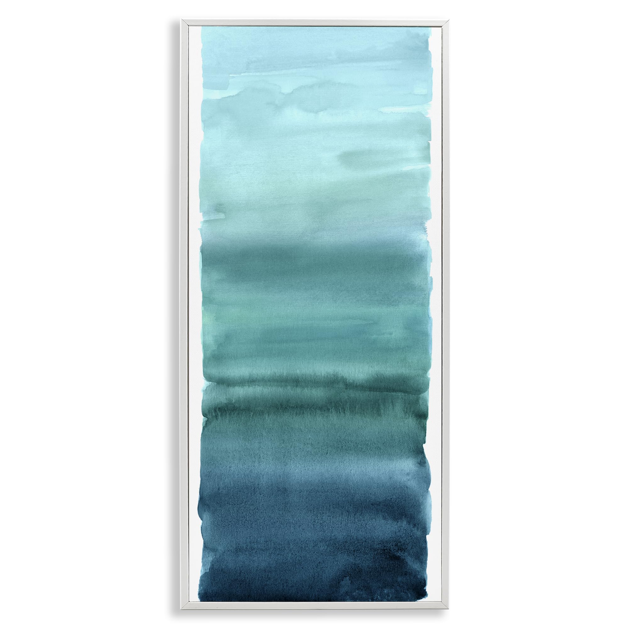 Stupell Industries Coastal White (Textured) 'Cerulean Blend Gradient'| Framed Giclee Art