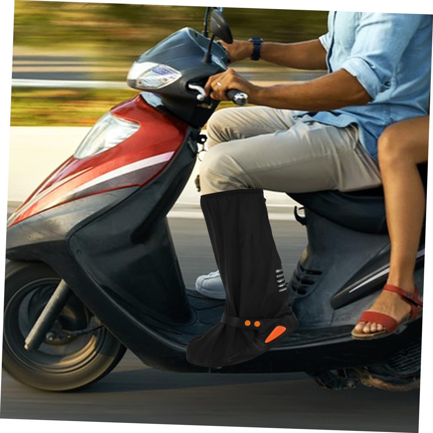 cubrezapatos a Prueba de Lluvia cubrebotas para Mujer Protector de Zapatos de Motocicleta protección contra la Lluvia y la Nieve de polivinilo Negro