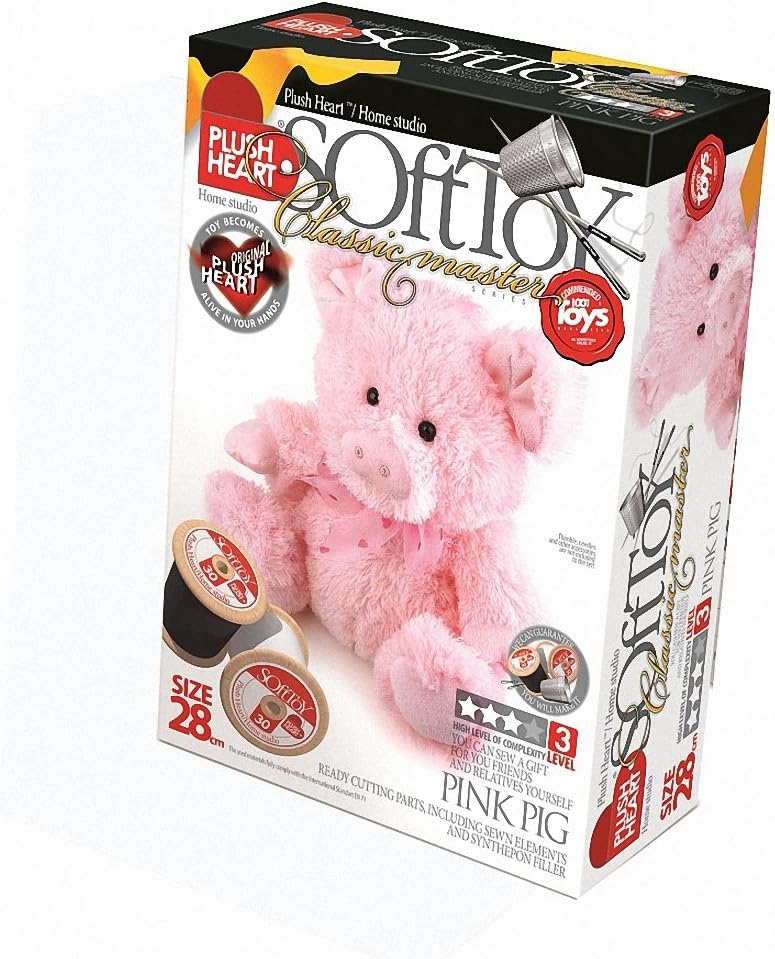 Plush HeartsDIY Sitting Pink Pig