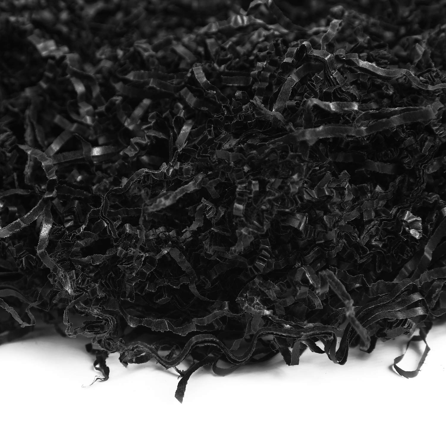 Creative Deco 1kg Frisure Papier Déchiqueté Kraft Noir | Frisure Emballage | Cadeau Noel | Remplissage Boite Cadeau | Panier Garni Vide