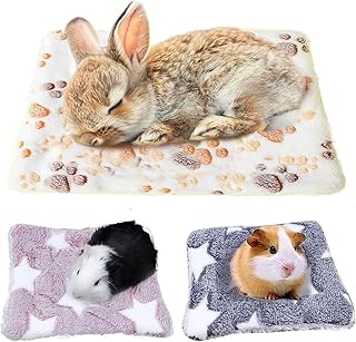 ChAusa 3 Stück Kleintier Plüschbett Warme Flauschige Plüschbett Meerschweinchen Zubehoer Plüschbett für Kleine Tiere Meerschweinchen Bett für Meerschweinchen,Hamster,Kätzchen(Zwei Größen) product image