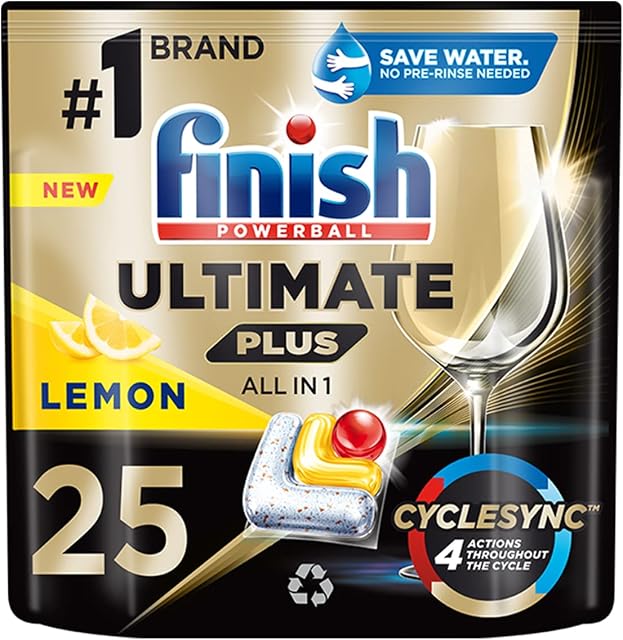 Finish Ultimate Plus Lemon Kapsułki do Zmywarki, 25