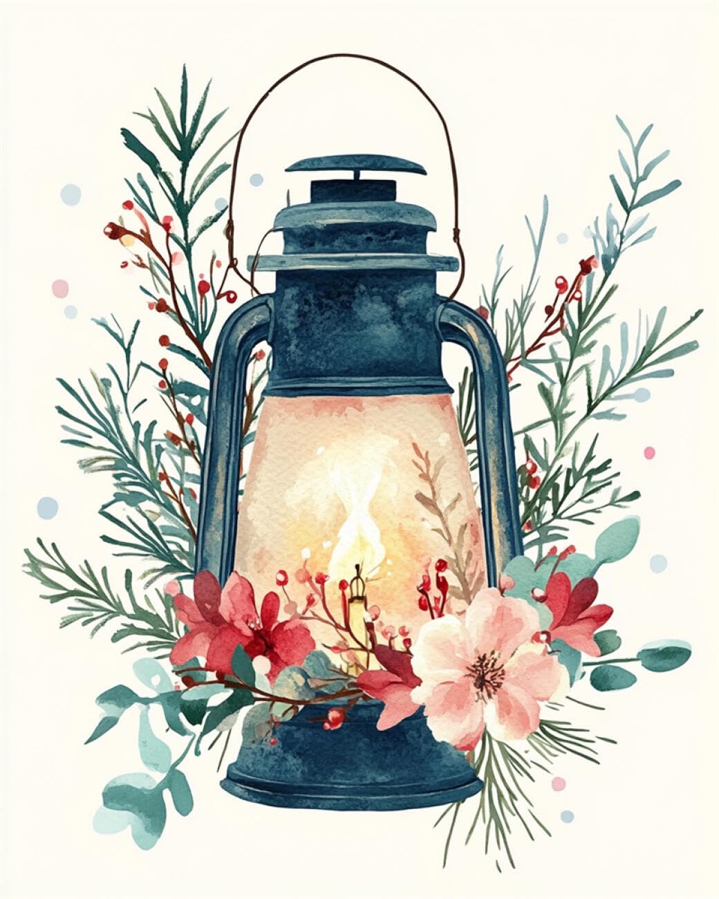Ambattery Color Diy Cross Stitch Kit With Beads Water Lanterns And Flowers Needlepoint Handcraft Kit Diy Beaded Painting 3D Tapestry Bead Cross Stitch Set 40X50cm