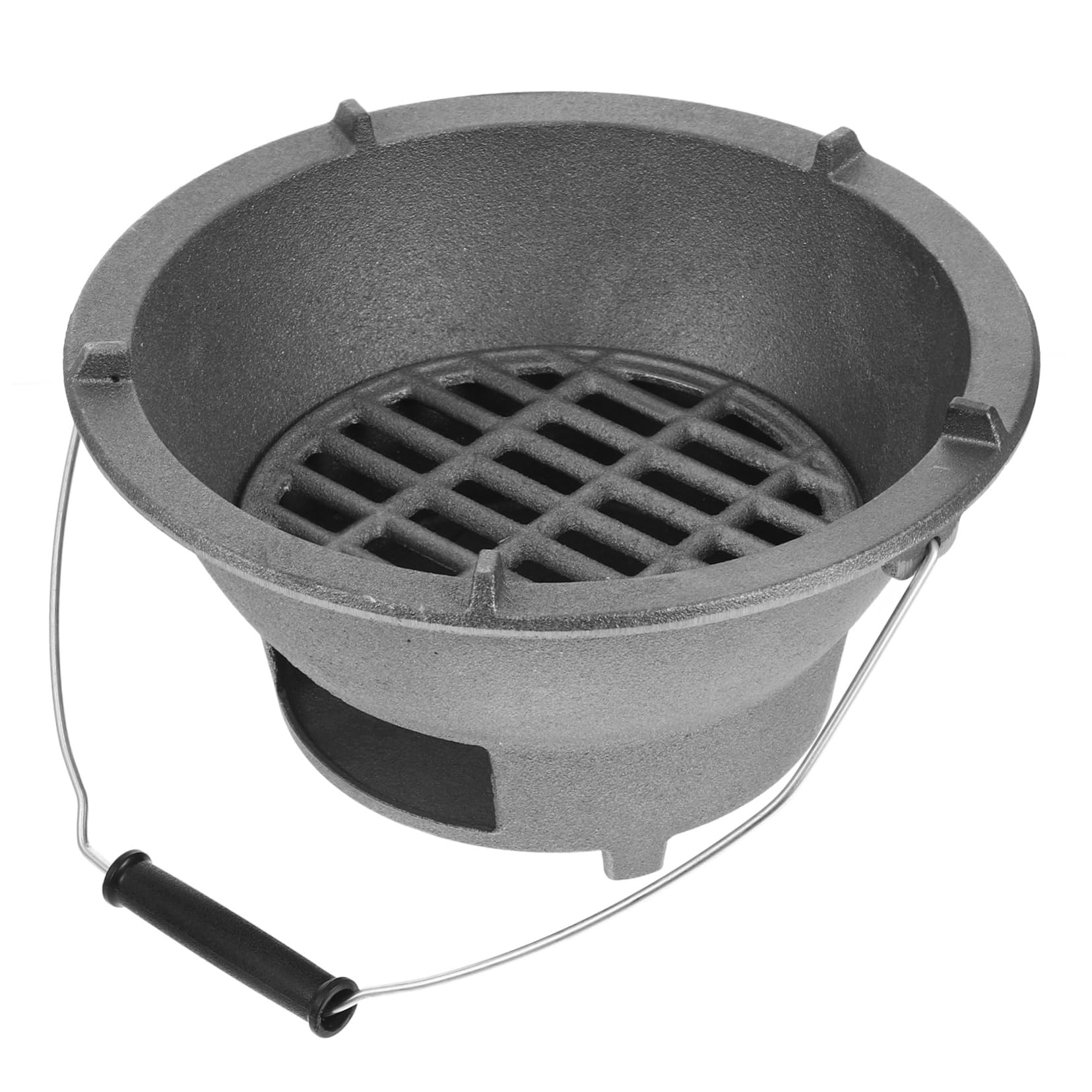 Réchaud à charbon de camping portable et poêle de cuisson pour bivouac