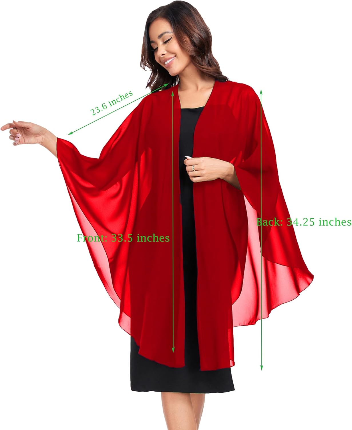 Shawls Wraps for Evening Wedding Party Chiffon Scarf Soft Bridal Wraps Wedding Guest Shawl Coverage - Image 2