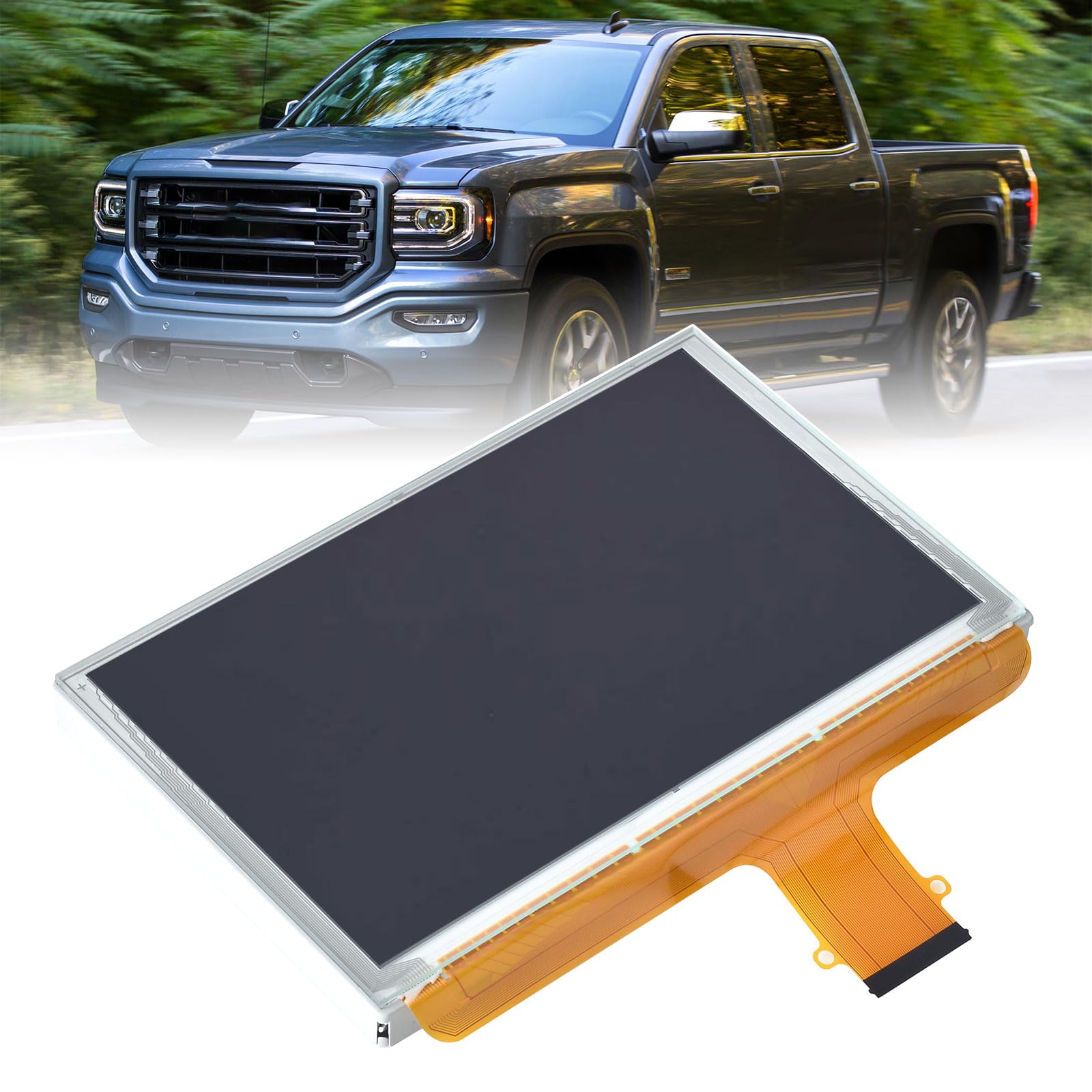 8" Touch Screen Digitizer LCD Monitor Radio Navigation Compatible with Chevy Silverado Suburban Tahoe Colorado GMC Canyon Sierra Yukon 2015 2016 2017 2018 Radio Navigation Replace # DJ080PA-01A