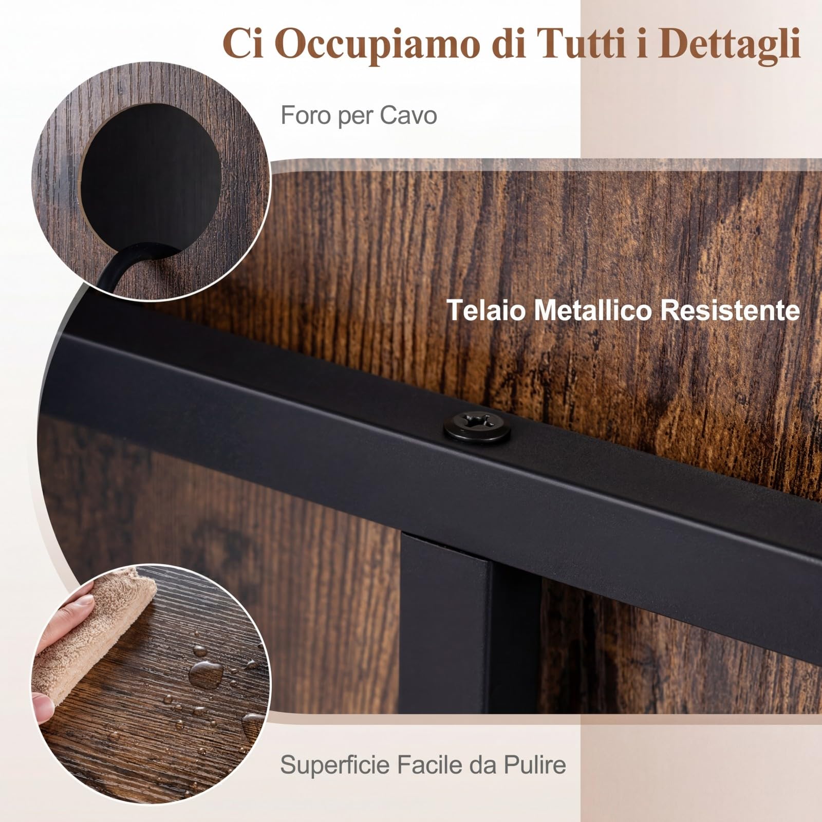COSTWAY Supporto per Giradischi, Mobile Porta Giradischi con 4 Scomparti e Ripiani Aperti, Scaffale per Dischi in Legno con Ruote e Piedini Regolabili (Marrone Rustico, Con Presa di Corrente)