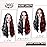 WECAN Black Red Gray Wig 28 Inches Long Black Red Wavy Wigs For Women Synthetic Hair Replacement Wigs Halloween Cosplay Daily Party Heat-Resistant Fiber Wig black/red/gray