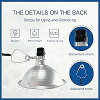 Vista 4 de Reflector de aluminio, enchufe E26 de 150 vatios (no incluye bombilla), cable de 6 pies 18/2 SPT-2