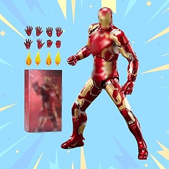 LonullyMege MK43Ironman Action Figure-7 Inch Deluxe Painting Exquisite Collection Movable Model Gift (MK XLIII)