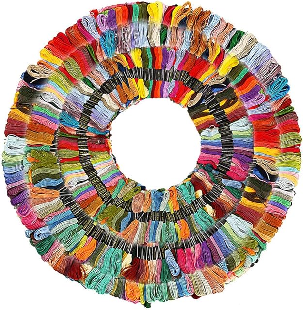 Embroidery Floss 447 Colors Skeins Cross Stitch Cotton Embroidery Threads Kit Friendship Bracelets Floss for Kids Adults Beginners Knitting Cross Stitch