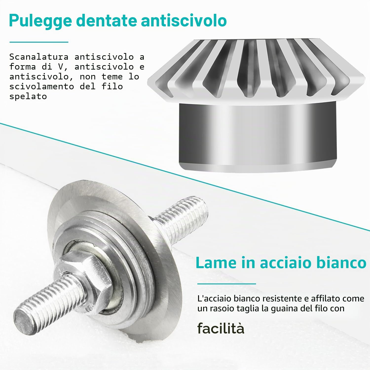 Macchina Spellacavi Elettrici Professionale, Spelacavi Elettrica Manuale, Pinza Spelafili Elettrico Manovella da 1 a 25 mm, Strumento Spellafili, per Riciclaggio dei Rifiuti di Rame Riciclare Filo