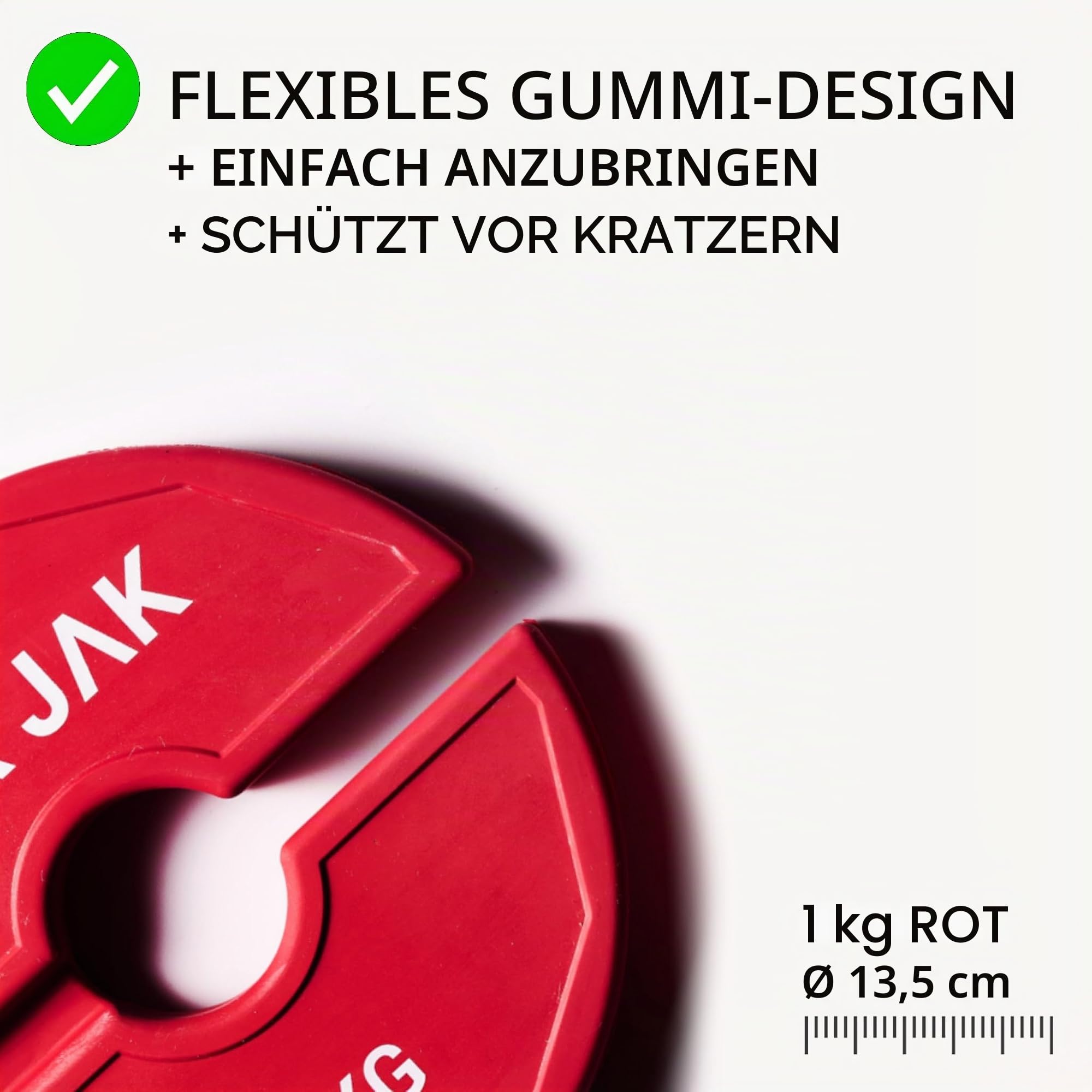 Micro Plates 1KG Hantelscheibe x4 Stück - Bruchhantelscheiben Hantelscheiben Kettlebell Gewichte Training Krafttraining Microplatten - Rot, Gummi, Legierter Stahl