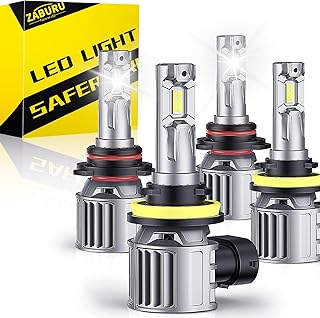 9005 H11 LED Headlight Bulbs Combo 6500K White 18000LM H8 H9 H16 HB3 Conversion Kit, 500% Super Bright LED Bulbs Replacement as High and Low Beam, Fog Lights or DRL, 4-Pack
