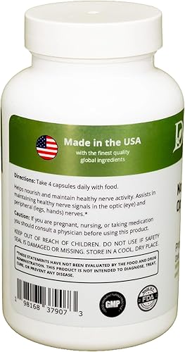 Miniatura 8 de Control de nervios Suplemento para ojos, manos y pies con ácido alfa lipoico 300 mg (ALA), benfotiamina, NAC, acetil L-carnitina y complejo de