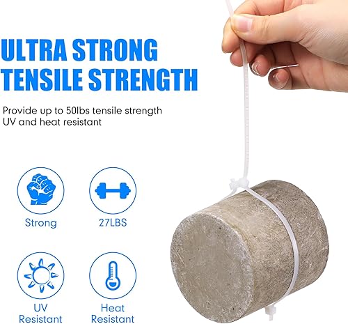 Miniatura 4 de 3000 piezas bridas para cables resistentes a granel, bridas de nailon autobloqueantes para plantas, jardinería, agricultura, rejilla, valla de pared