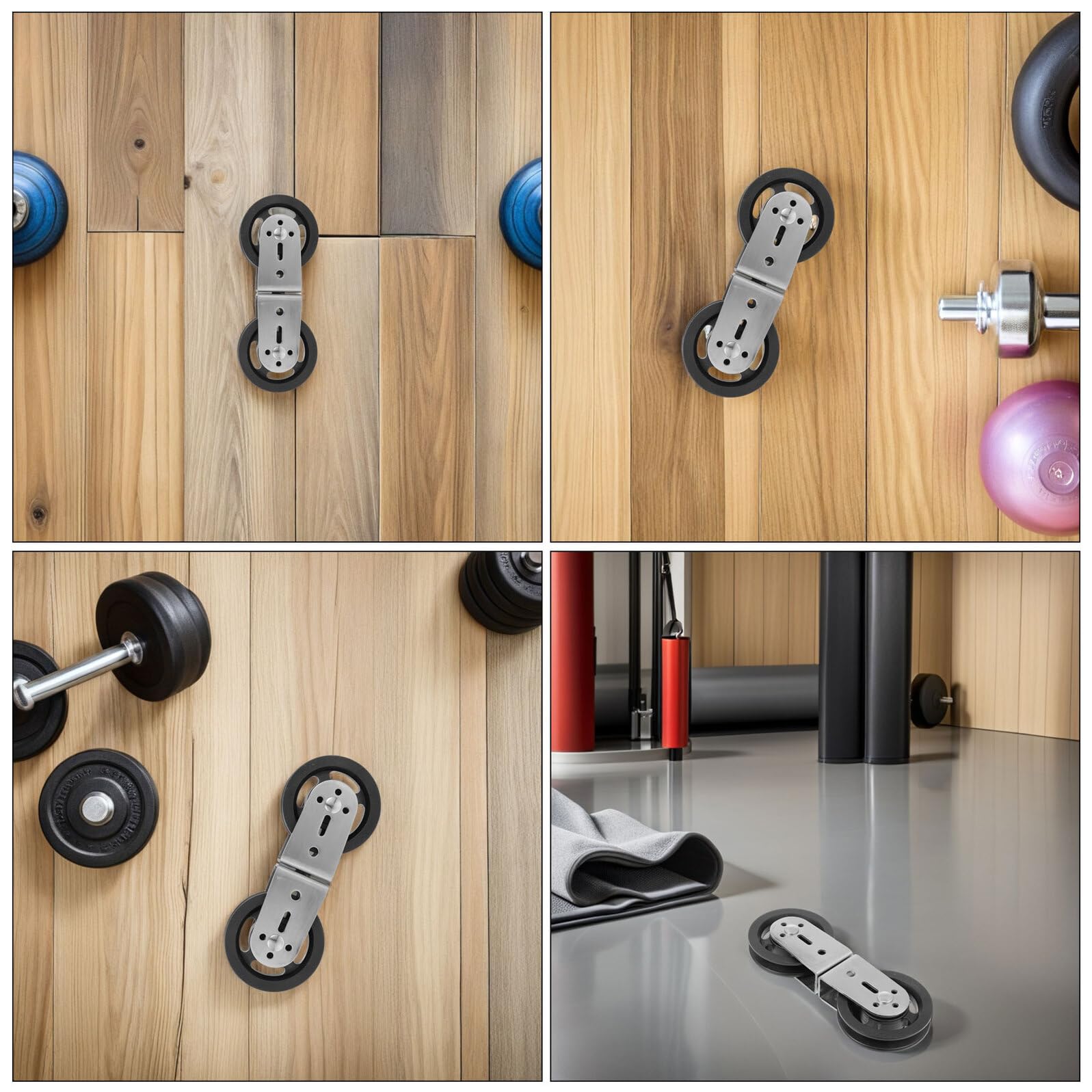 GARVALON Doppelrollensystem mit Geräuscharmen Lager 2 Stück aus Edelstahl und Kunststoff und Präzises Widerstandstraining für Fitnessgeräte im Fitnessstudio