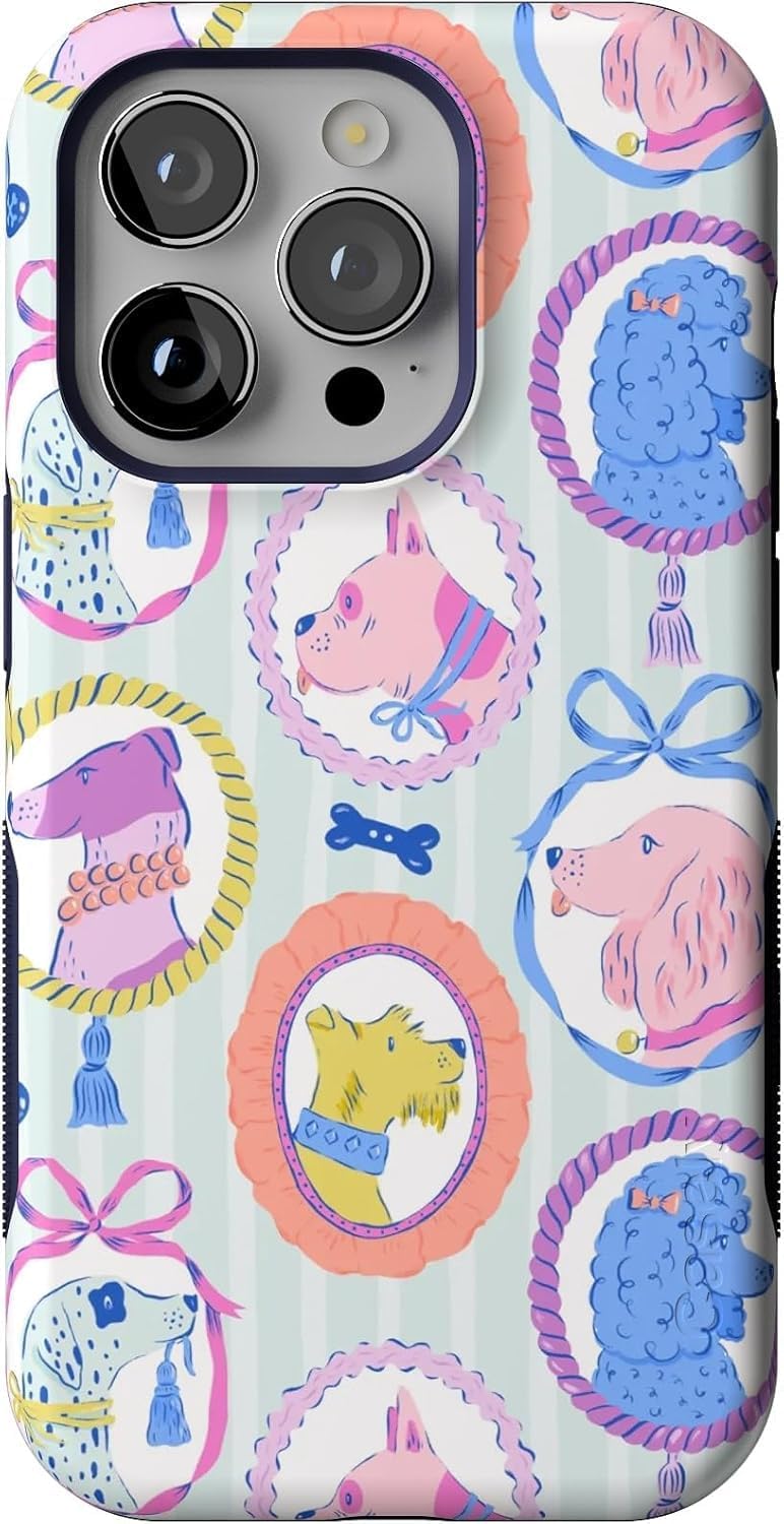 Casely iPhone 14 Pro Case | Chateau Pups | French Dog | Bold Protective Design | Compatible with MagSafe
