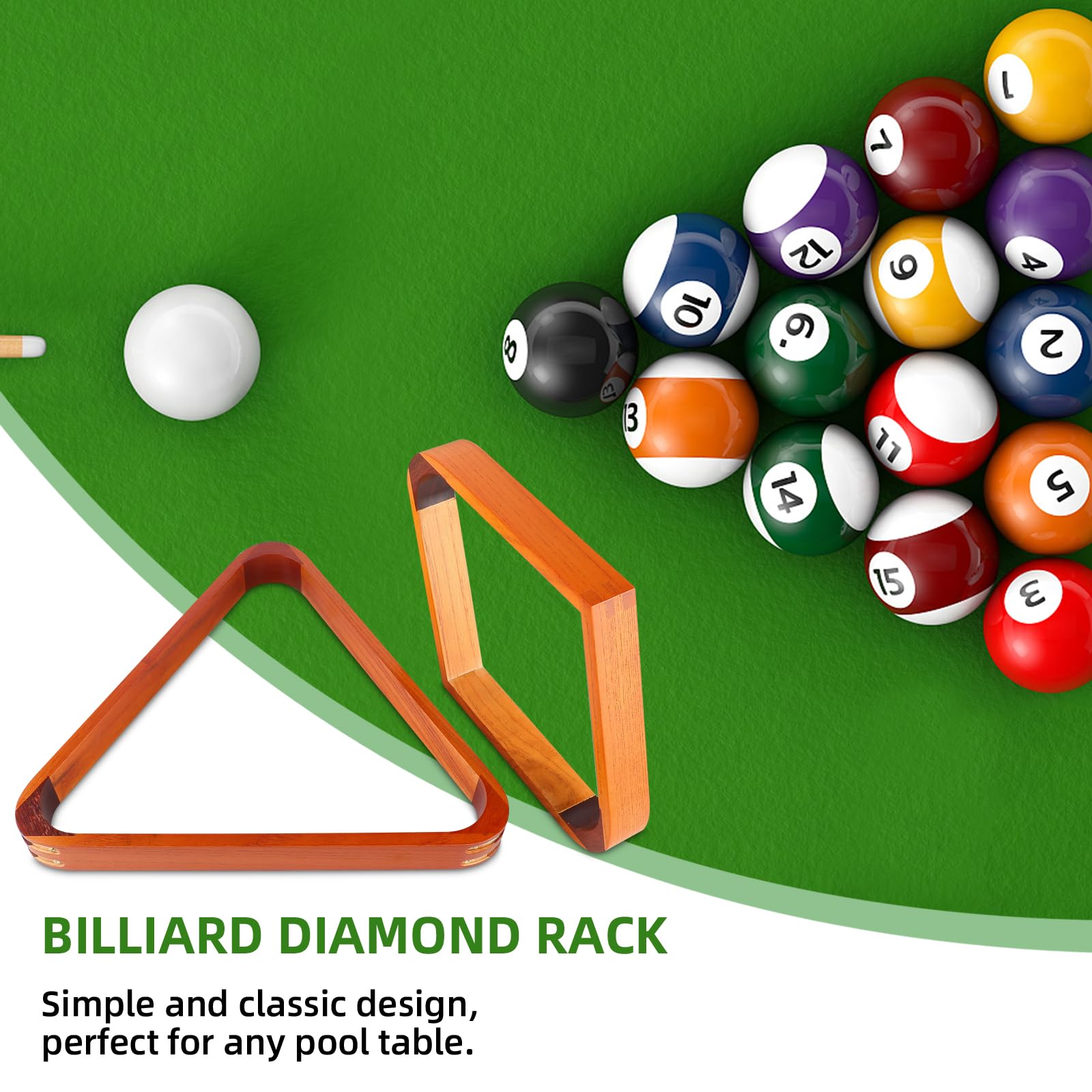 Pool Ball Rack Billiard Rack Triangle - Wood, Mahagoni, Pool Billard ...