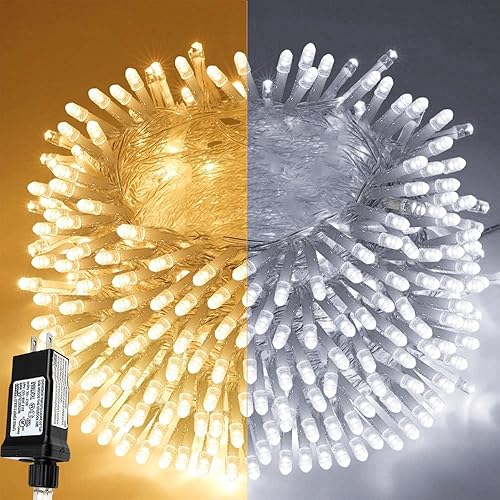 Miniatura 25 de Guirnalda de 240 luces LED multicolor de 88 pies para interiores y exteriores, luces conectables para árbol de Navidad, impermeables, 8 modos con