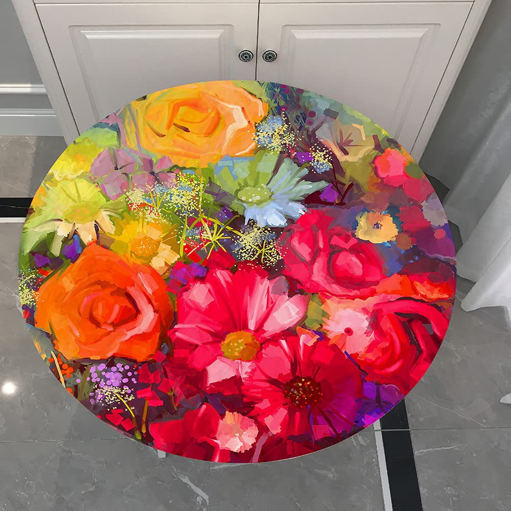 Rond tafelkleed buiten vinyl lila 180cm