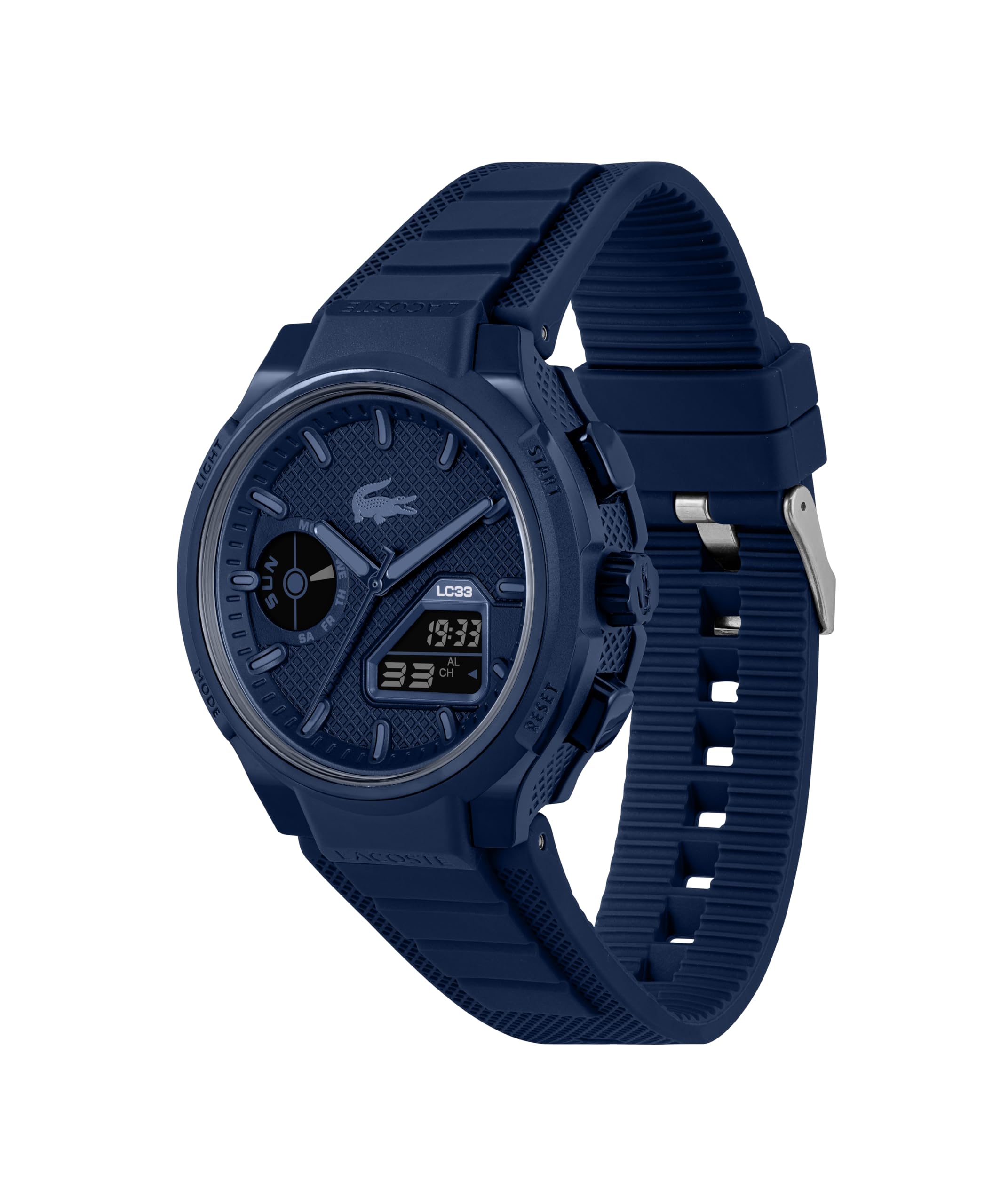 Lacoste Reloj de Cuarzo Multifuncional Analógico-Digital para Hombre Colección LC33 Collection con Correa en Silicona - Disponible para él y para Ella