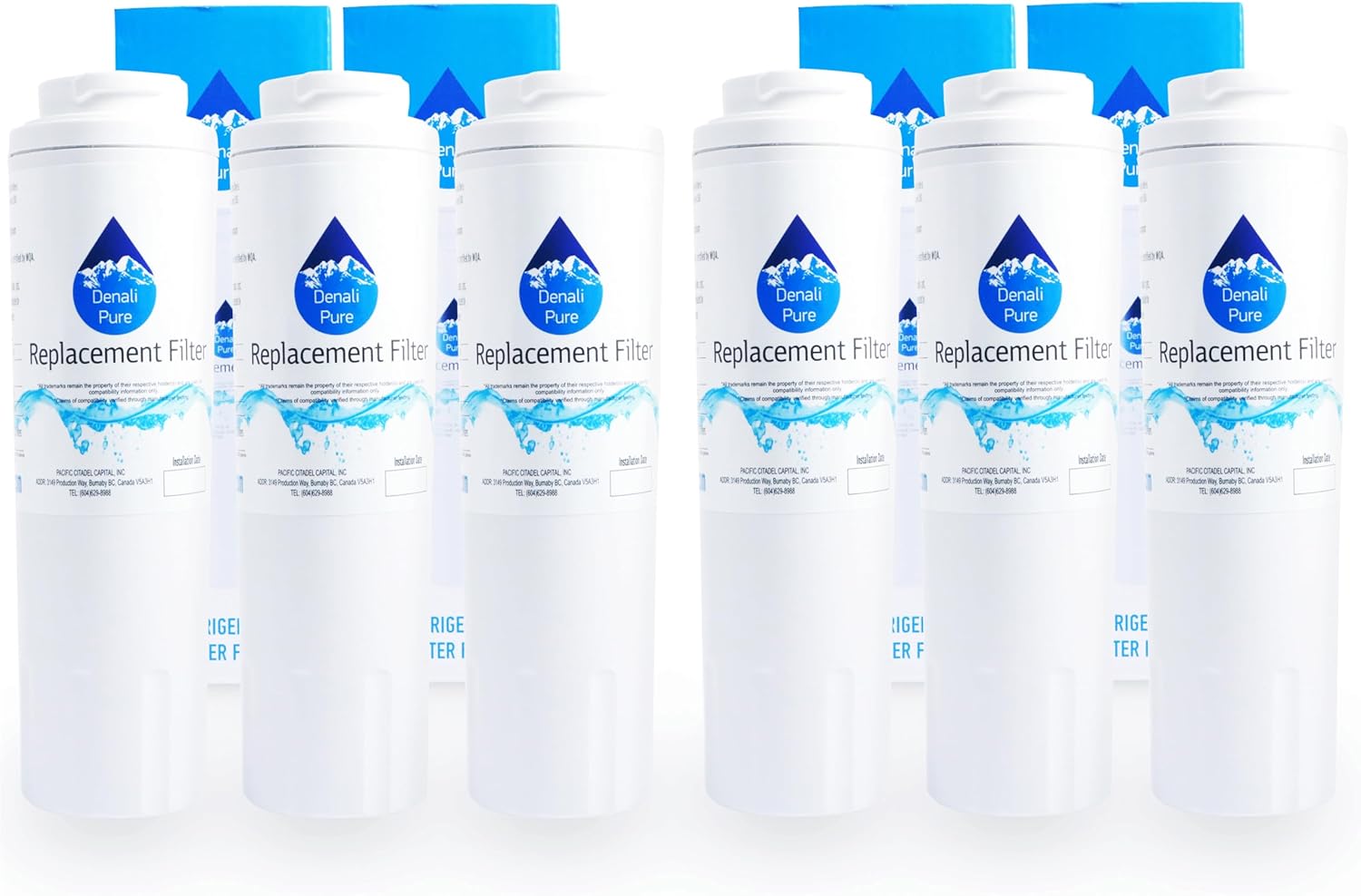 6-Pack Replacement for MFI2269VEW8 Refrigerator Water Filter - Compatible with Maytag UKF8001 Fridge Water Filter Cartridge