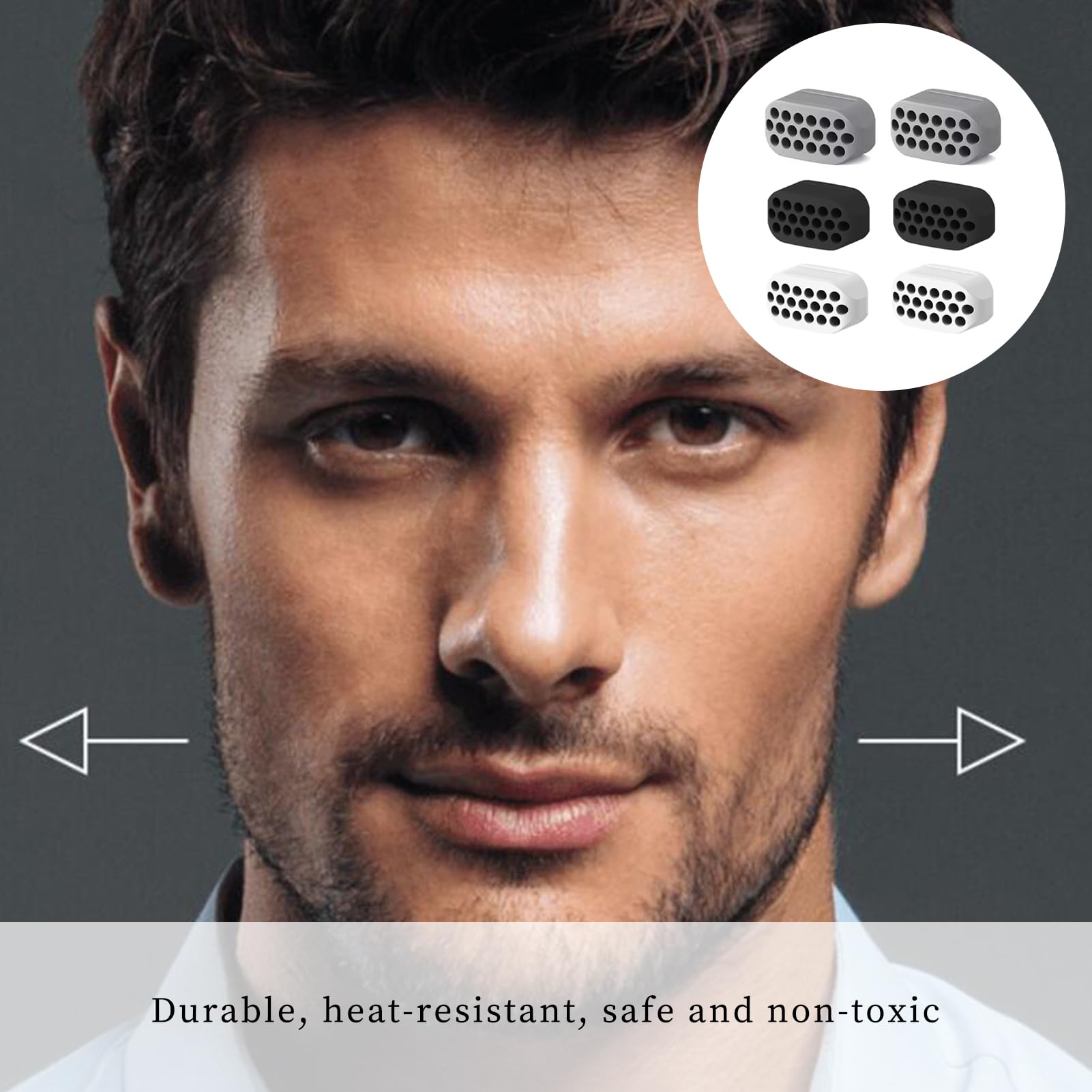 6 Pièces Machoire Musculation, Muscler Machoire Balles,Silicone Gomme Machoire Musculation,Jaw Trainer Hommes Femmes,Jawline Exercice Machoire pour Double Menton Beauté du Visage,Solid Gum.