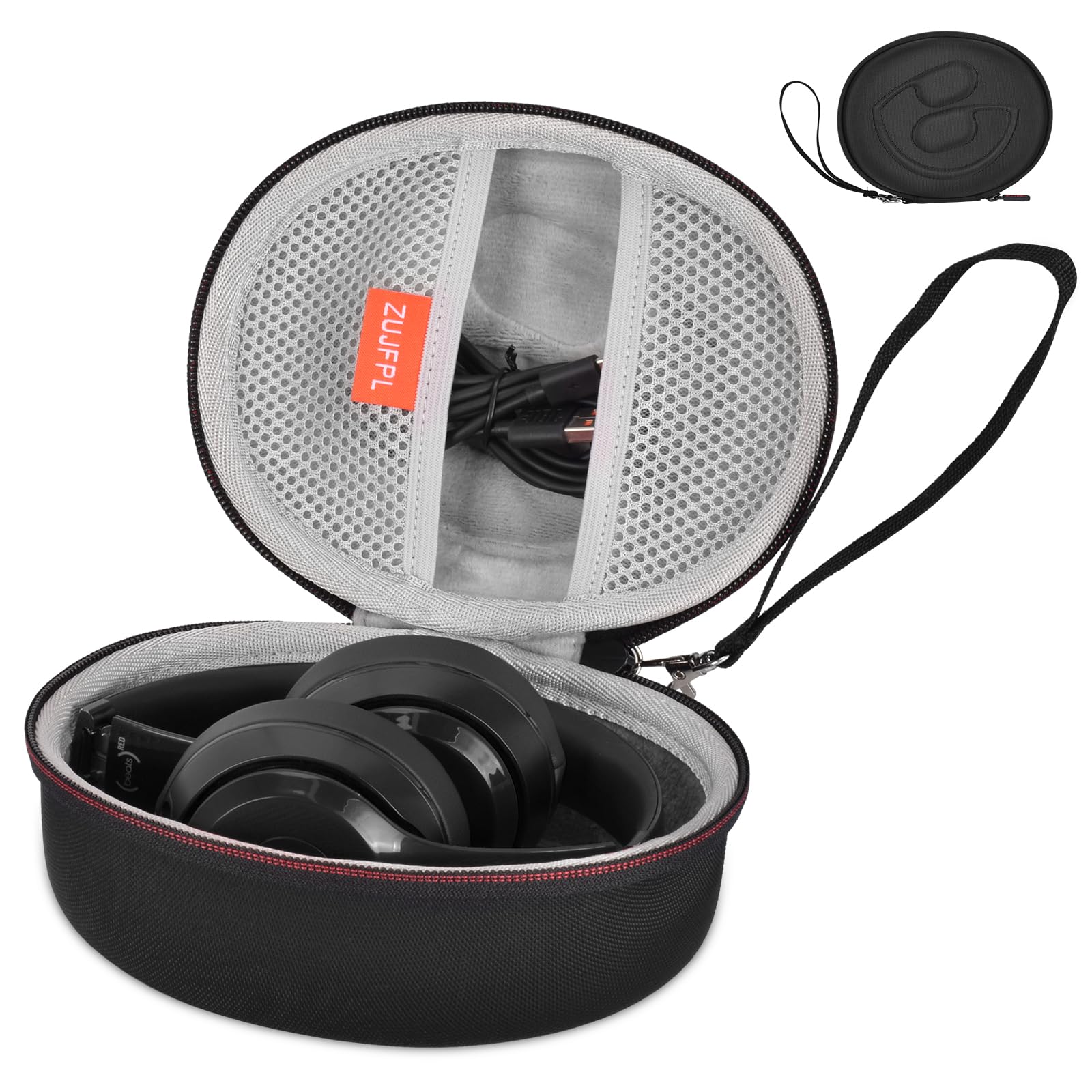 ZUJFPL EVA Hard Case for Beats Solo3/Solo2/ Solo 4 Wireless On-Ear Headphones,Premium Travel Protective Carrying Storage Bag(Grey)