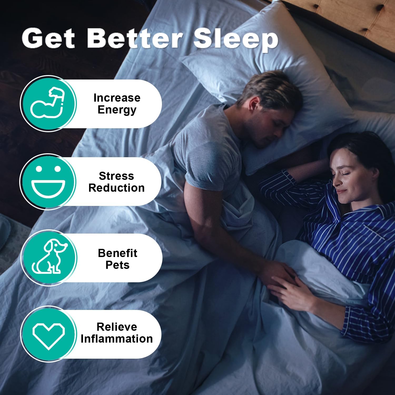 Grounding Sheets for Bed, Grounding Sheets for King, Queen, Twin, Full, Grounded Flat Sheet for Sleeping, Earth Mattress Kit with Cord (76 x 80 inch)