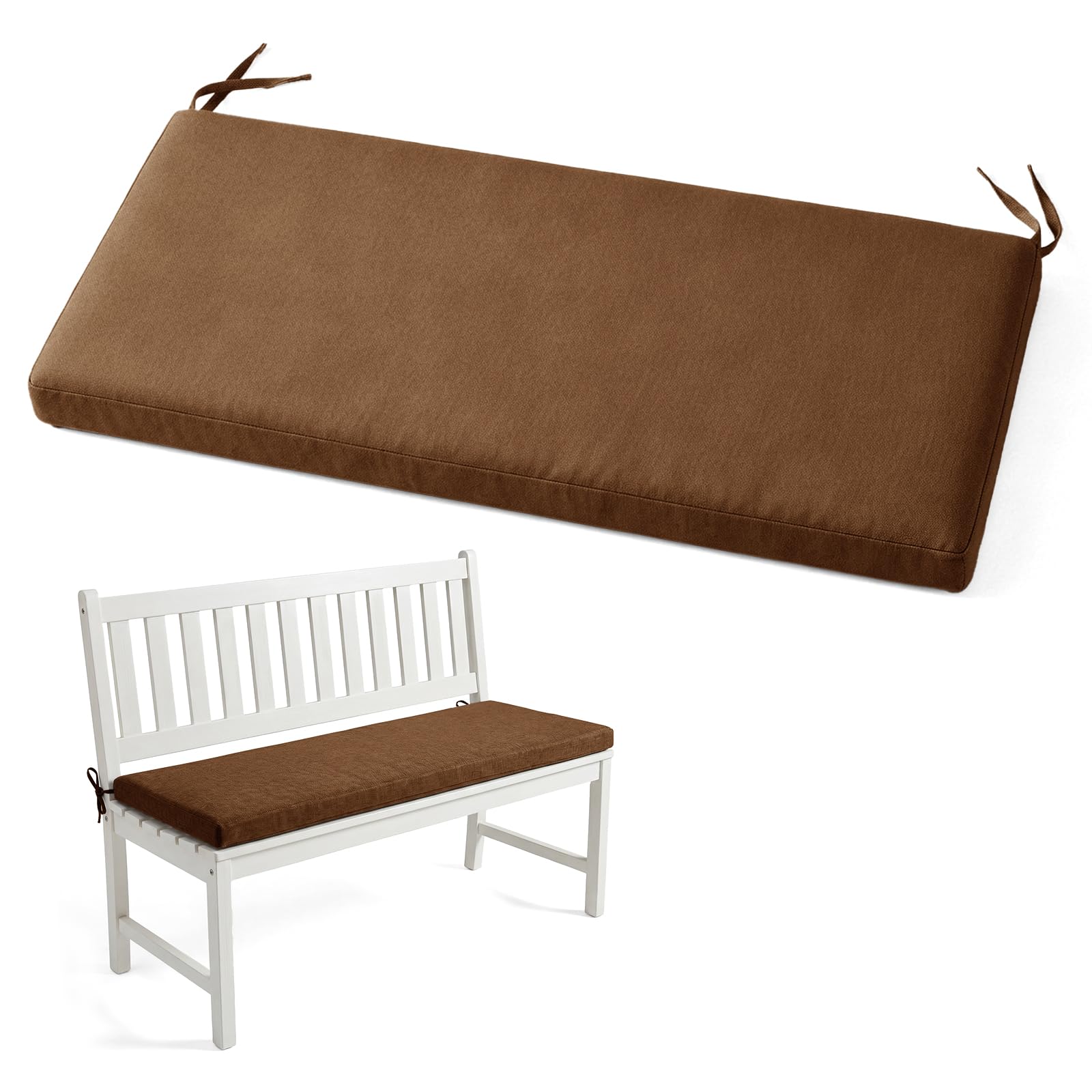 Linen Patio Furniture Cushions,Garden Bench Seat Pad,Indoor Bench Cushion