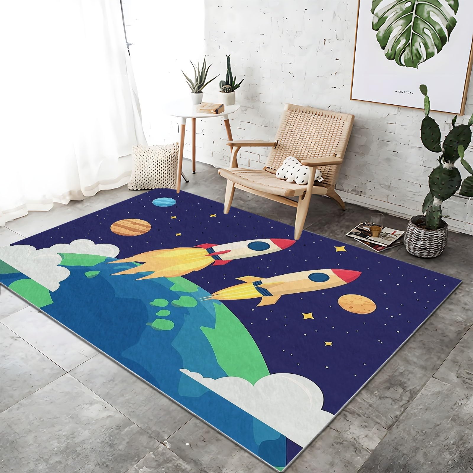 Tapis de salon lavable et antidérapant, douceur douce pour chambre
