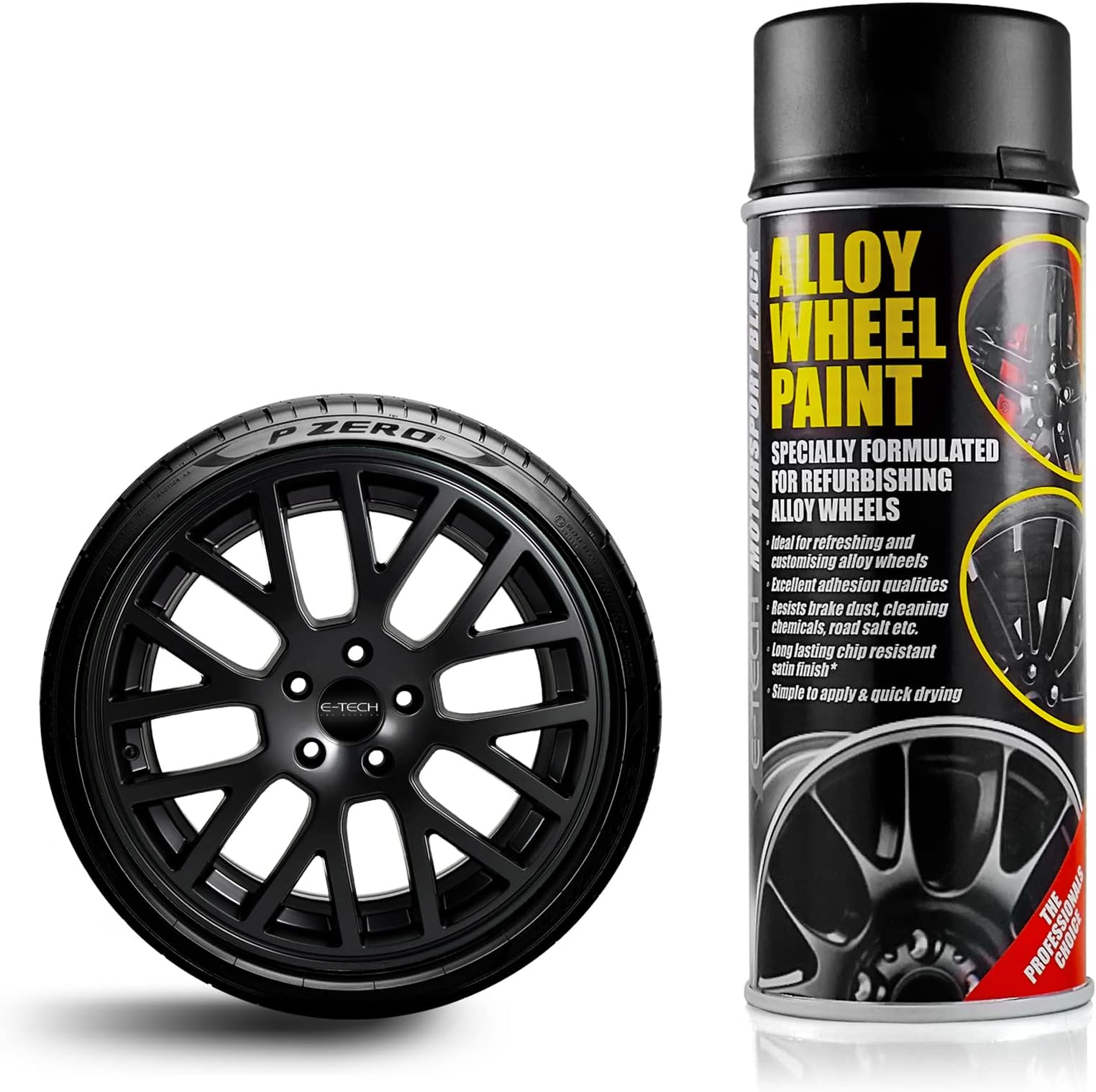E-TECH Motorsport Black Alloy Wheel Paint - 400ml