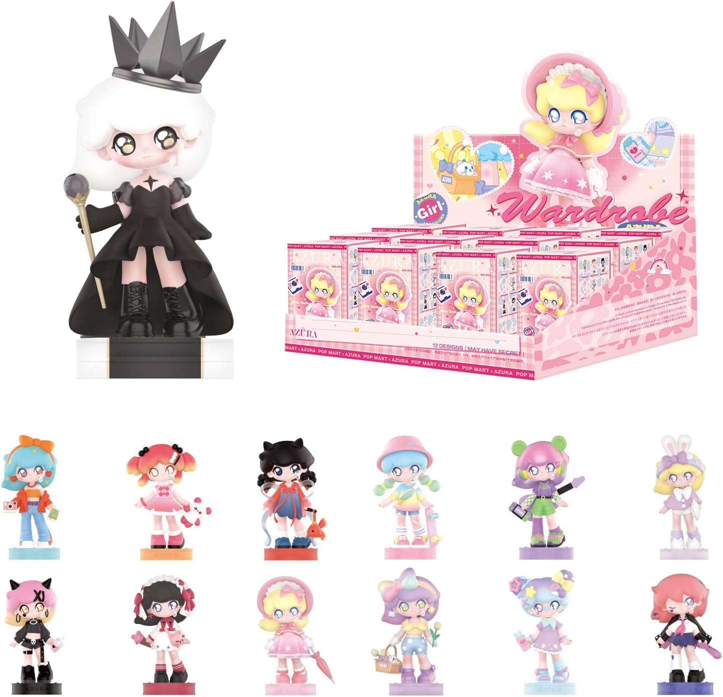 POP MART Azura Wardrobe Series 12 Piece Pop Figures Random Action