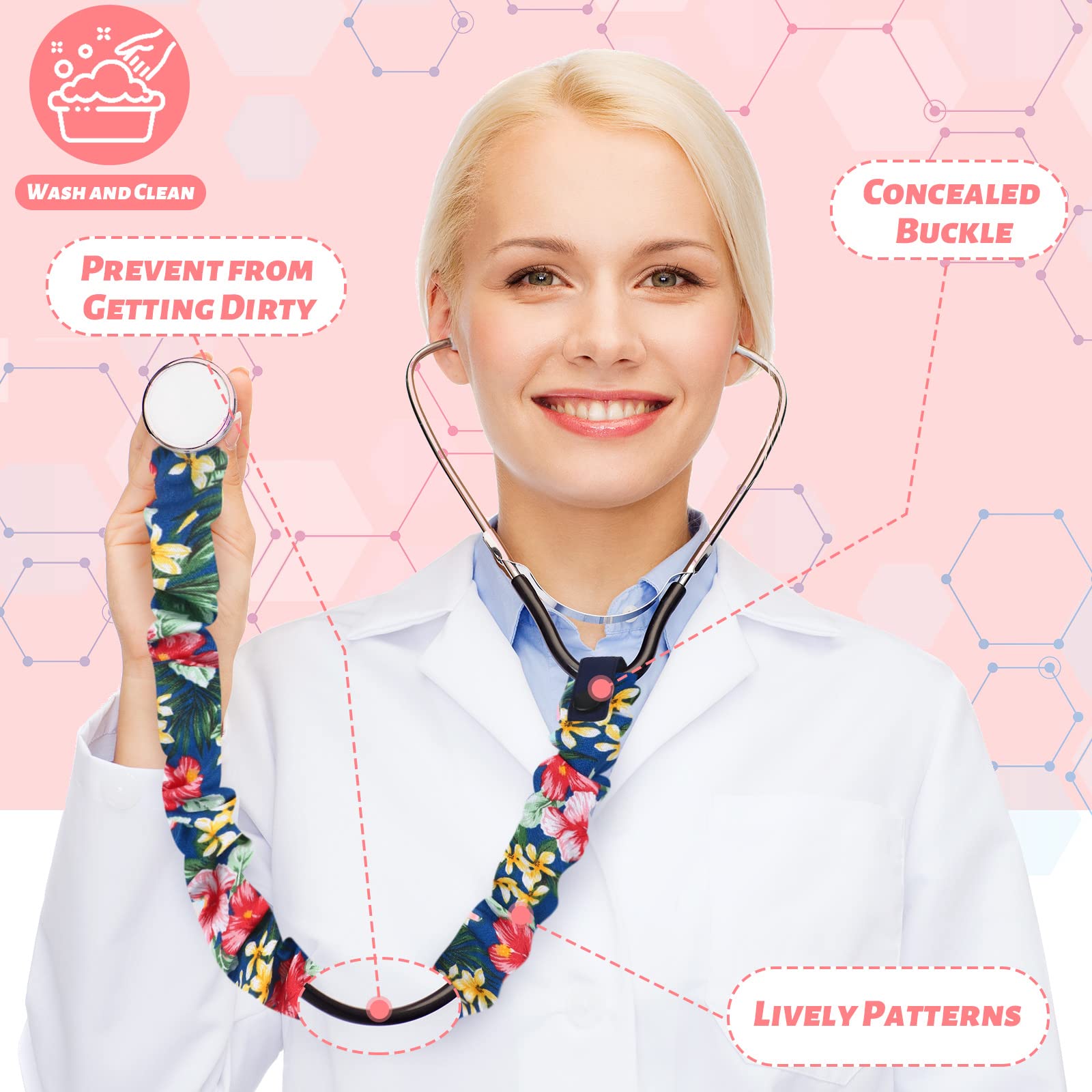 Cute Stethoscope Scrunchies - Handmade Covers -4