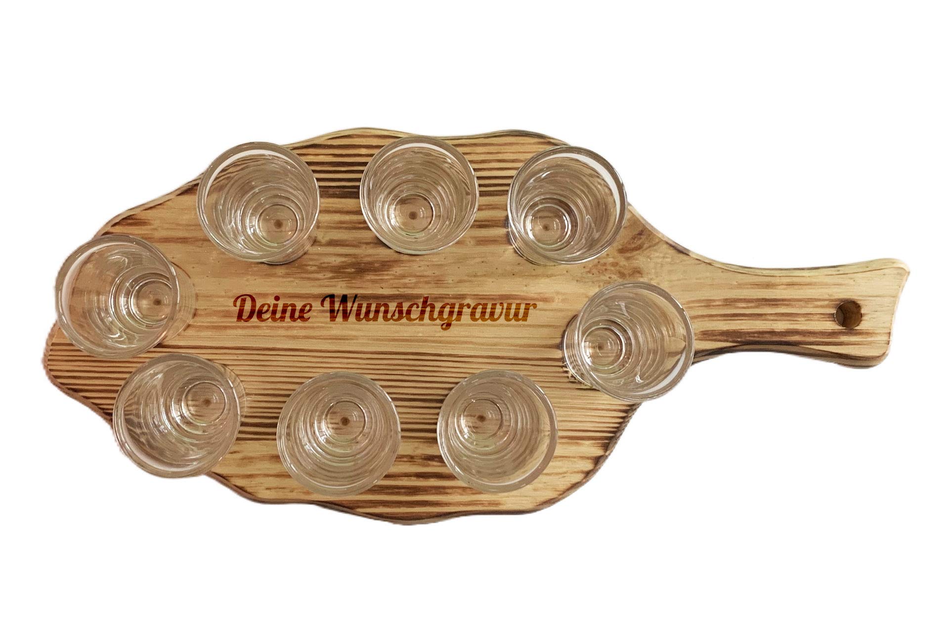 Schnapsglasträger mit individueller Gravur inkl. Schnapsgläser | individuelle Textgravur | Geschenk | Abschied | Geburtstag | Junggesellenabschied