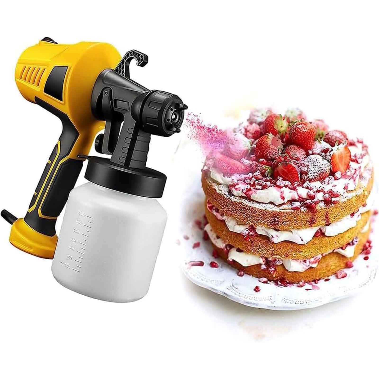 Pistola eléctrica de chocolate con 3 patrones, kit de decoración de pasteles para hornear y pintar postres