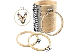 FEBSNOW 4" Embroidery Hoops Bulk (16 Pcs)