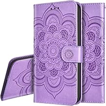 IMEIKONST LG K51S Custodia Embossed Premium Phone Cover a Libro in Pelle PU Flip Portafoglio Holder Protettiva Magnetic Stand Caso per LG K51S / LG K41S Mandala Purple LD