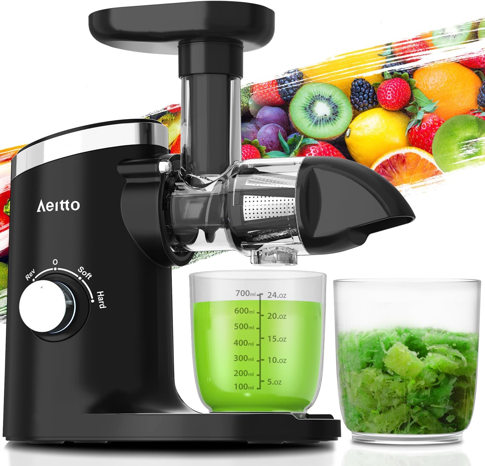 Slow Masticating Juicer with Quiet Motor