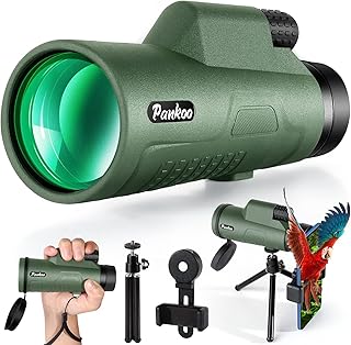 12x50 Monocular Telescope for Adults with Smartphone Adapter Tripod Hand Strap, Lightweight High Power BAK-4 Prism & FMC Lens Monoculars for Bird Watching Hunting Camping Hiking Travel Scenery