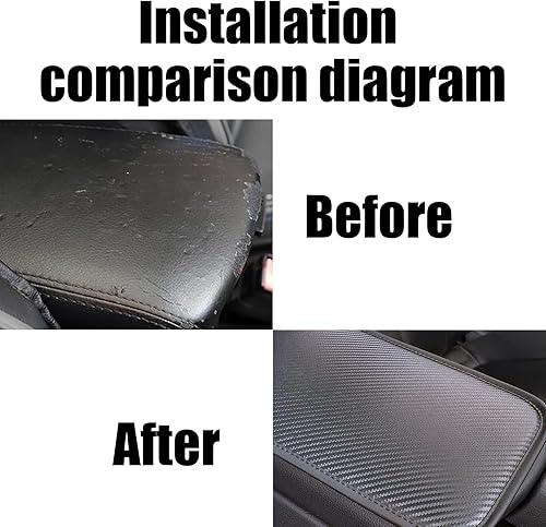 Miniatura 3 de gunhunt Paquete de 1 funda para consola central de automóvil, juego de protector de caja de asiento de reposabrazos de piel sintética, tapete