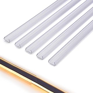 Yescom 5pcs 3ft Plastic Clear U Channel Track for BiLume 2700K Sunset Glow Warm White AC110-120V LED Neon Rope Light Models