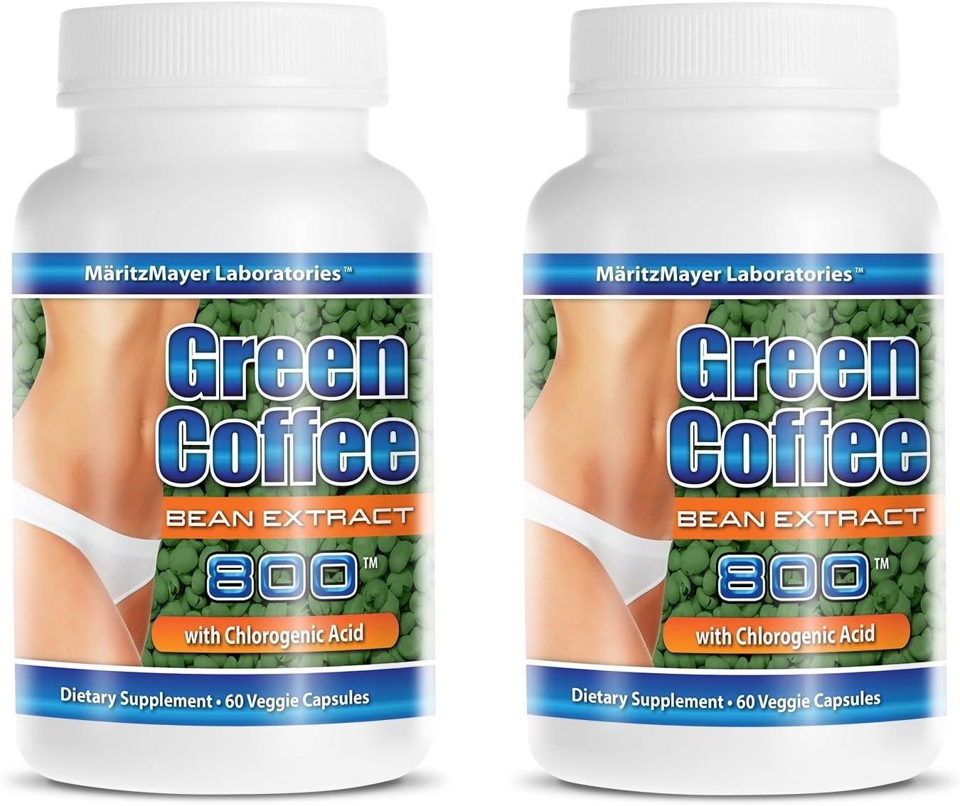 Pure Green Coffee Extract 800 mg Diet Weight Loss Pill 60 Capsules Per Bottle 2 Bottles