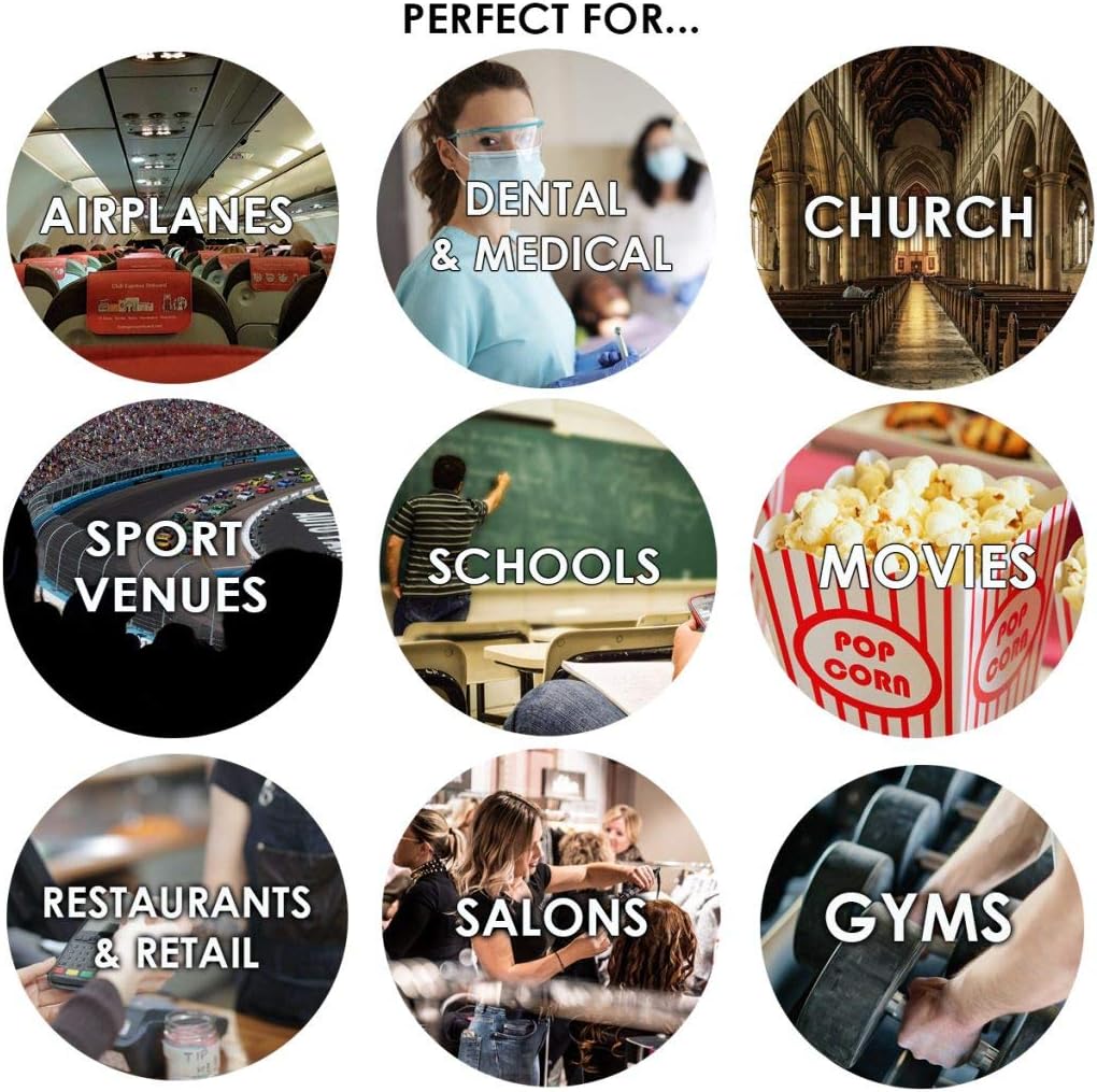 proSPORT 100 Pack Dark Blue Flip Up Clear Face Shield Protects Against Spray Liquids Adjustable One Size