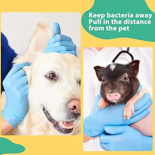 Miniatura 6 de 200 guantes desechables de nitrilo para niños de 3 a 14 años, guantes de limpieza para niños, guantes de limpieza azules para el hogar, sin látex,