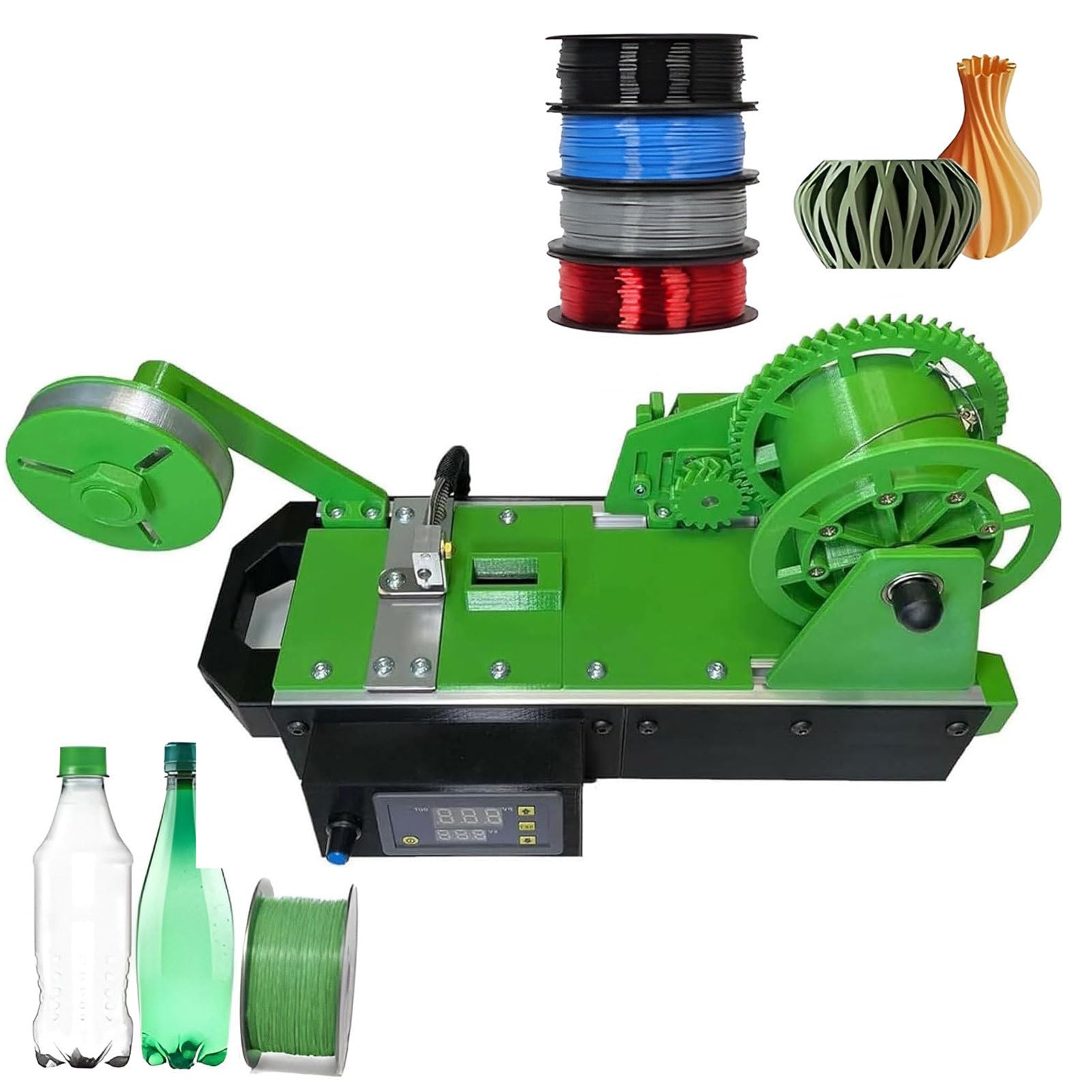 Producent filamentów PET z recyklingu 3D – recykler butelek z nadrukiem 3D do projektów DIY i małych studiów, ekologiczny filament wyciągany z plastikowych butelek