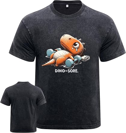 IRON PANDA Dino-Sore Mens Casual Sweatshirt, Machine Washable, Soft and Comfortable