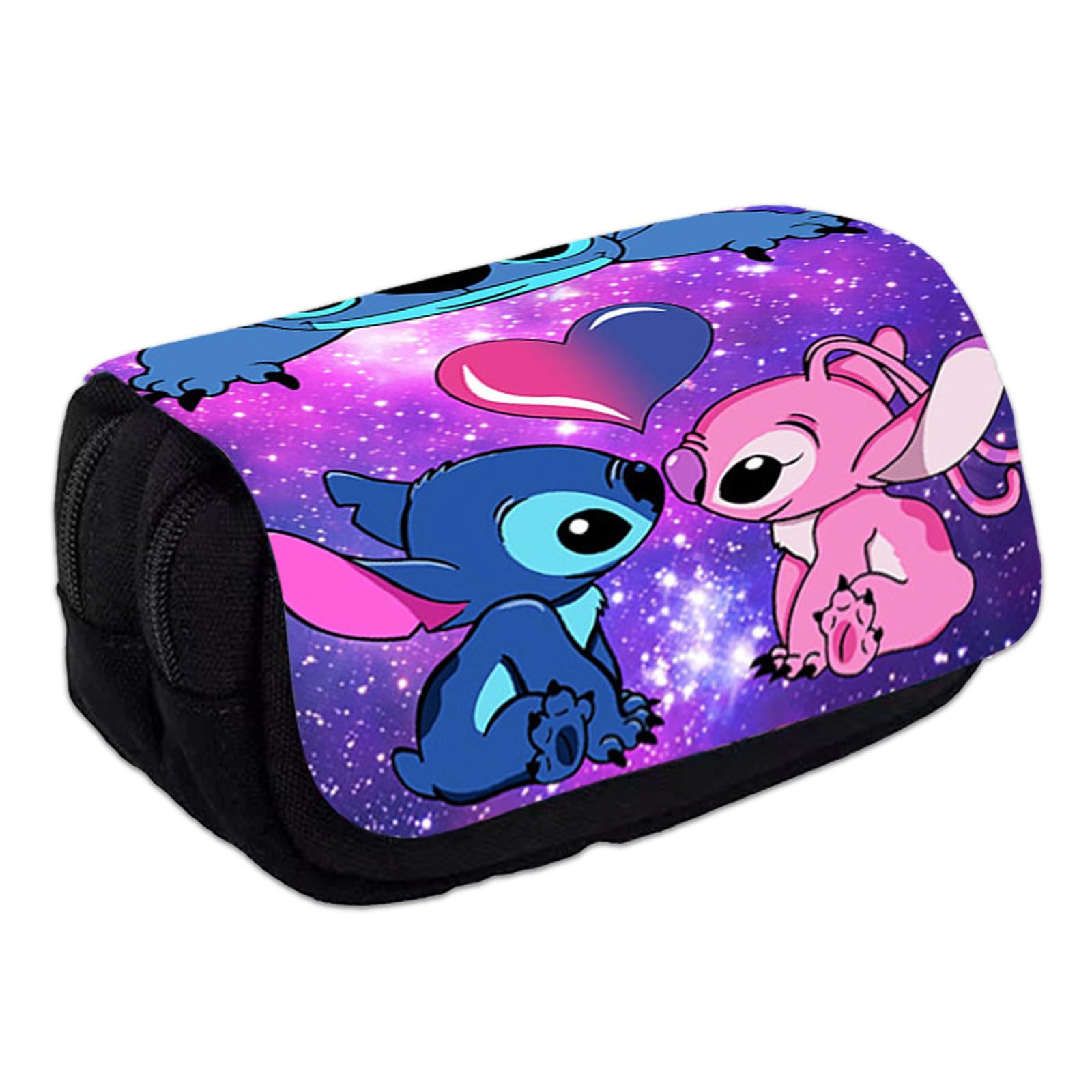 Newtic Estuche para lápices, estuche con impresión 3D, estuche para niñas, adolescentes, con puntada para niños y niñas, azul, Perfecto